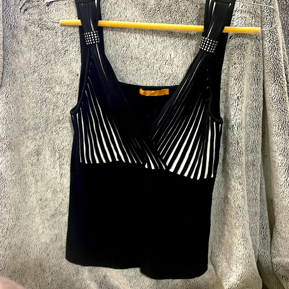 Classy black and white sweater tank